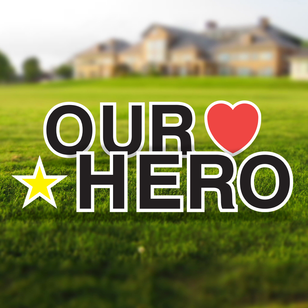 Our Hero Yard Letter Signs Free Shipping Vispronet