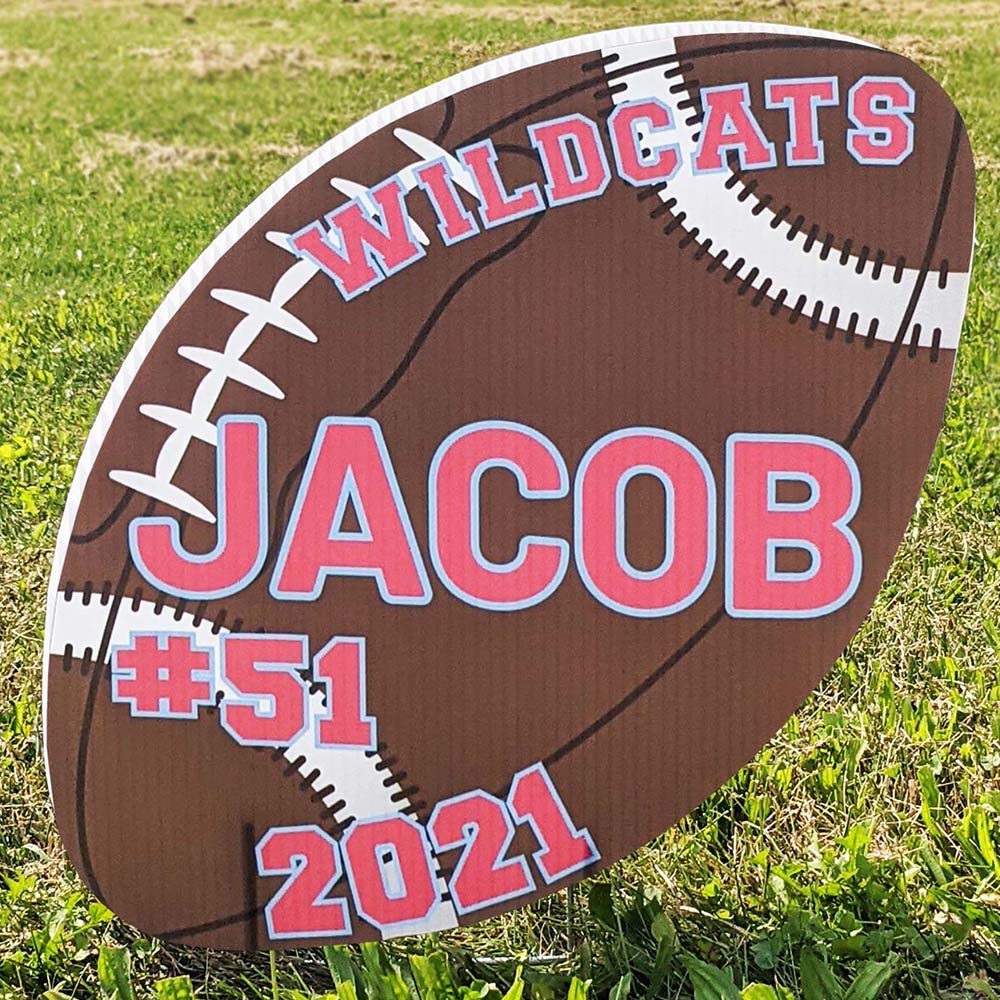 Personalized Football Yard Signs, Free Shipping