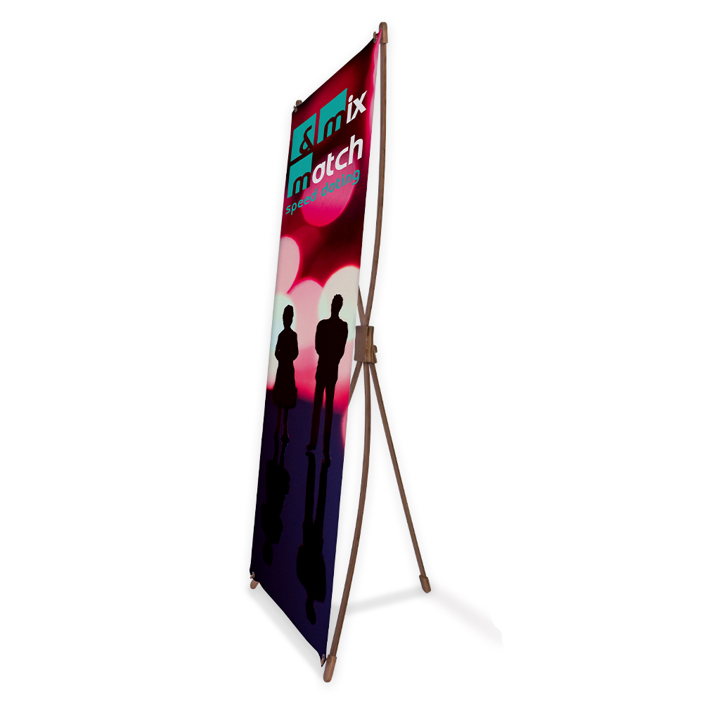 Bamboo X-Banner Stand | Eco-Friendly Advertising Display