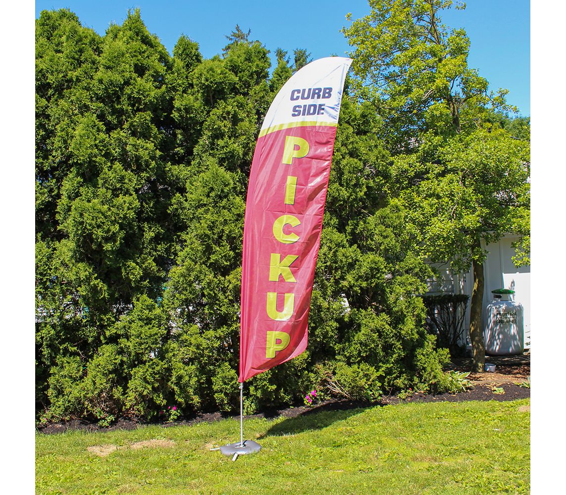 Curbside Pickup Feather Flag Kit | Free Shipping | VPN